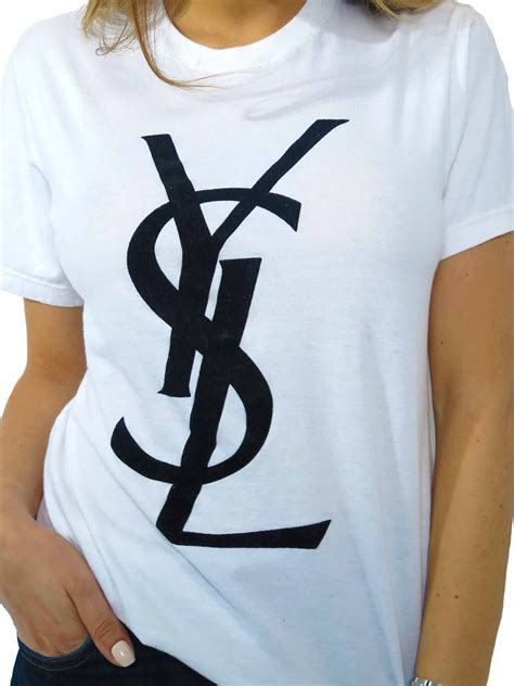 ysl logo t shirt authentic|yves saint laurent t shirt.